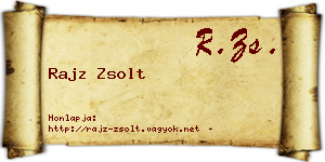 Rajz Zsolt névjegykártya
